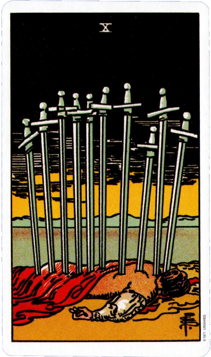 Rider Waite Tarot Ten of Swords